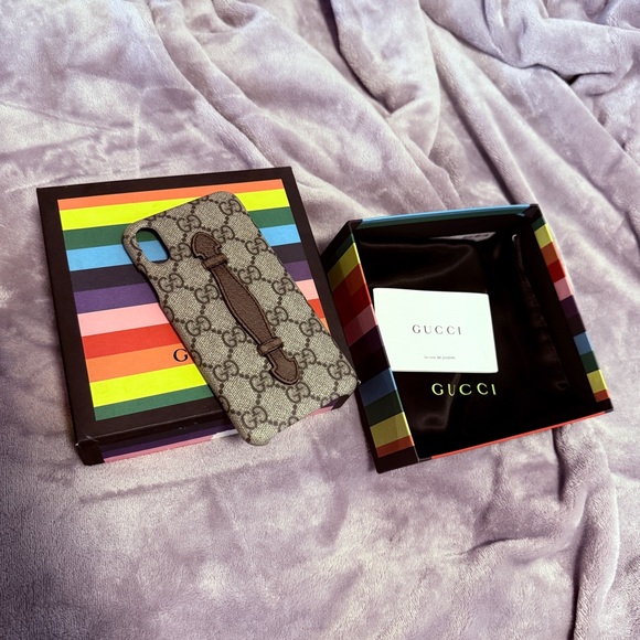 GUCCI PHONE CASE - IPHONE 10 XS MAX - BROWN - Picture 4 of 6